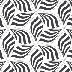 linear vector pattern, repeating abstract leaves, gray line of leaf or flower, floral. graphic clean design for fabric, event, wallpaper etc. pattern is on swatches panel.