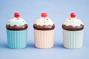 Decorative Ceramic Jars like Cupcakes