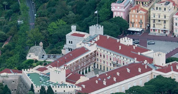 Aerial View of the Princes Palace of Monaco
