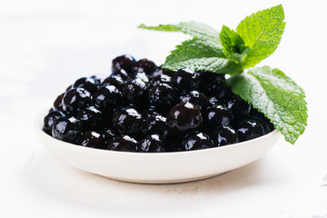 Black pearls of tapioca