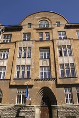 Fototapeta premium Immeuble de la ville basse à Tallinn, Estonie