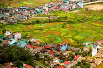 Ha Giang, north extreme loop, North Vietnam, the northern loop, with rice fields, beautuful scenery, villages, and full of motorbikes