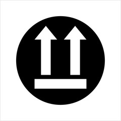 Keep Up, Up Arrow, Package Handling Label Icon