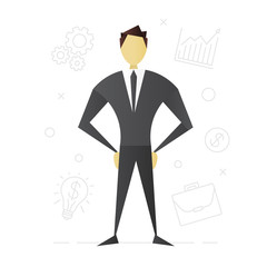 Businessman flat character design