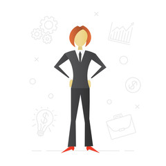 Businesswoman flat character design