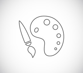 paint brush palette icon