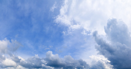 panorama sky and storm cloud summer art in nature beautiful background with copy space add text