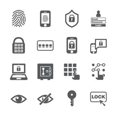 Password icon set