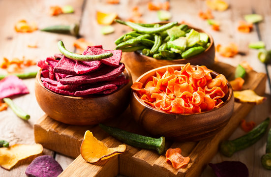 Dried vegetables chips