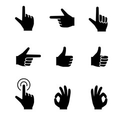 イラスト素材｜手のサイン アイコン