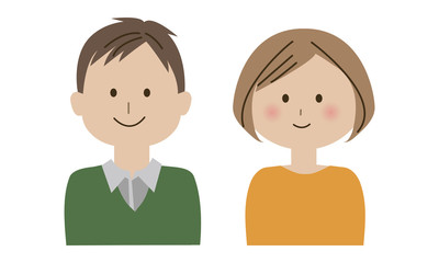 男女　カップル　恋人　イラスト