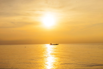 Sunrise on the sea, Son island, Kien Giang, Vietnam. View from Son island