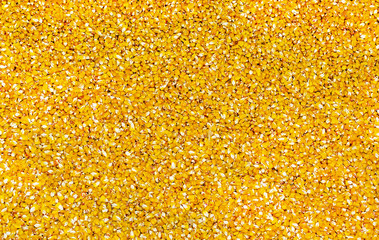 Bulk of yellow corn grains texture