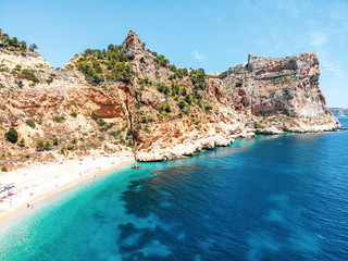 Fototapeta premium Cala Moraig, Javea, Alicante. Bonita playa con agua turquesa.