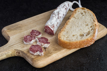 fuet with bread