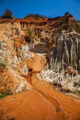Fairy Stream Canyon Red river between rocks and jungle Mui Ne Vietnam