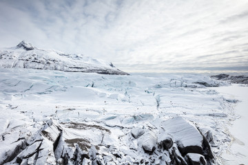 Svinafellsjökull Gletscherzunge im Winter