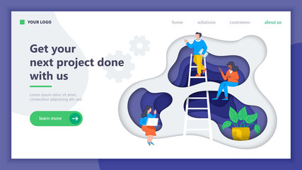 Creative website and landing page template design