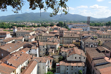 Italian streets and architecture, view from hill