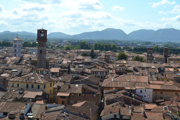 Italian streets and architecture, view from hill