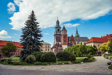 Fototapeta na wymiar Wawel Cathedral In Krakow, Poland