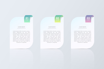 Three steps infographics. Vector business template for presentation and training.