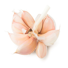 garlic, isolated on white background, clipping path, full depth of field