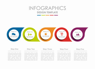 Infographic template. Vector illustration. Can be used for workflow layout, diagram, business step options, banner.