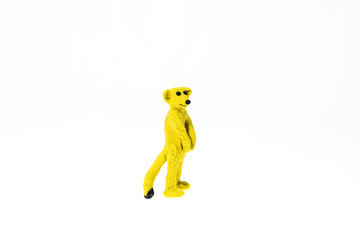 Plasticine artwork. Handmade Meerkat.