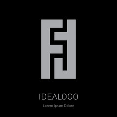 Fototapeta premium F and T initial logo. FT - Vector design element or icon. Initial monogram logotype.
