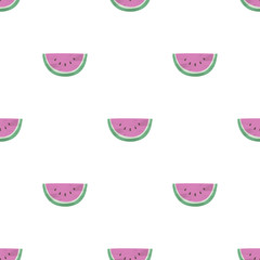 Seamless pattern with watermelon slices