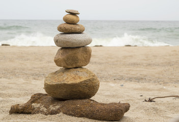 Fototapeta na wymiar beach mindfulness