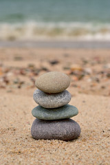 Fototapeta na wymiar seaside mindfulness