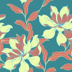 Abstract elegance pattern with floral background. © thitiphorn