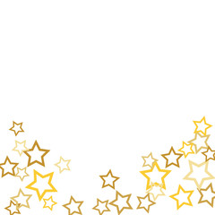 Magic gold stars confetti. Christmas and New Year falling stars background. Sparkling glitter celebration confetti decoration. Rich VIP premium design