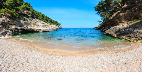 Summer Baia della Pergola beach, Puglia, Italy