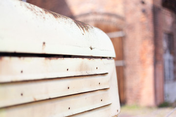 Part of a hood from an old car