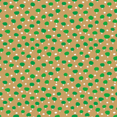 Tree background. Seamless pattern.Vector. 木々のパターン