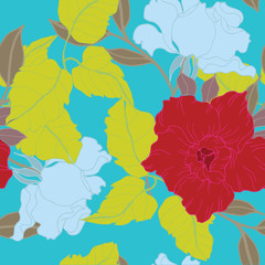 Abstract elegance pattern with floral background.