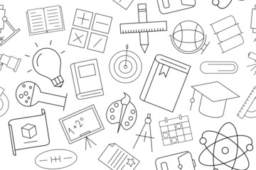 Vector education pattern. Educattion seamless background