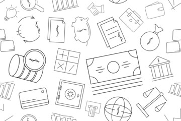 Vector money pattern. Money seamless background