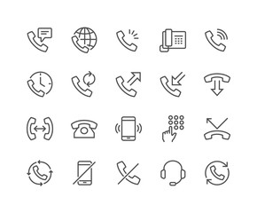 Line Phone Icons