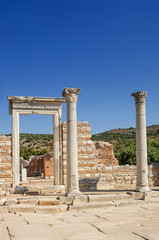 Ancient Efes Efesus city ruins in Turkey
