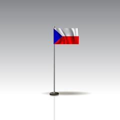 Flag Illustration of the country of CZECH REPUPLIC. National CZECH REPUPLIC flag isolated on gray background. / Vector / Sign / Symbol / Button illustration EPS10