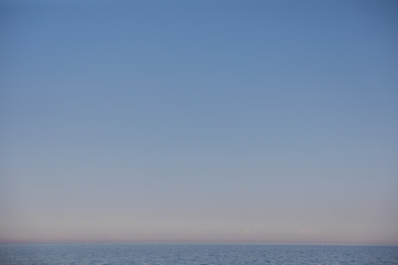 blue sea and clouds on sky