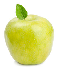 Green apples isolated on white background