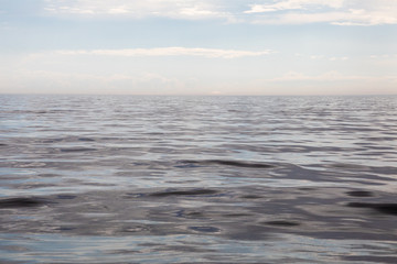 blue sea and clouds on sky