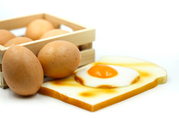 Eggs for Breakfast with toast.