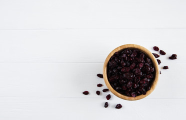 Dried cranberries on a table