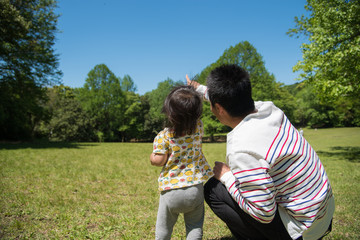 ・親子・肩車・公園